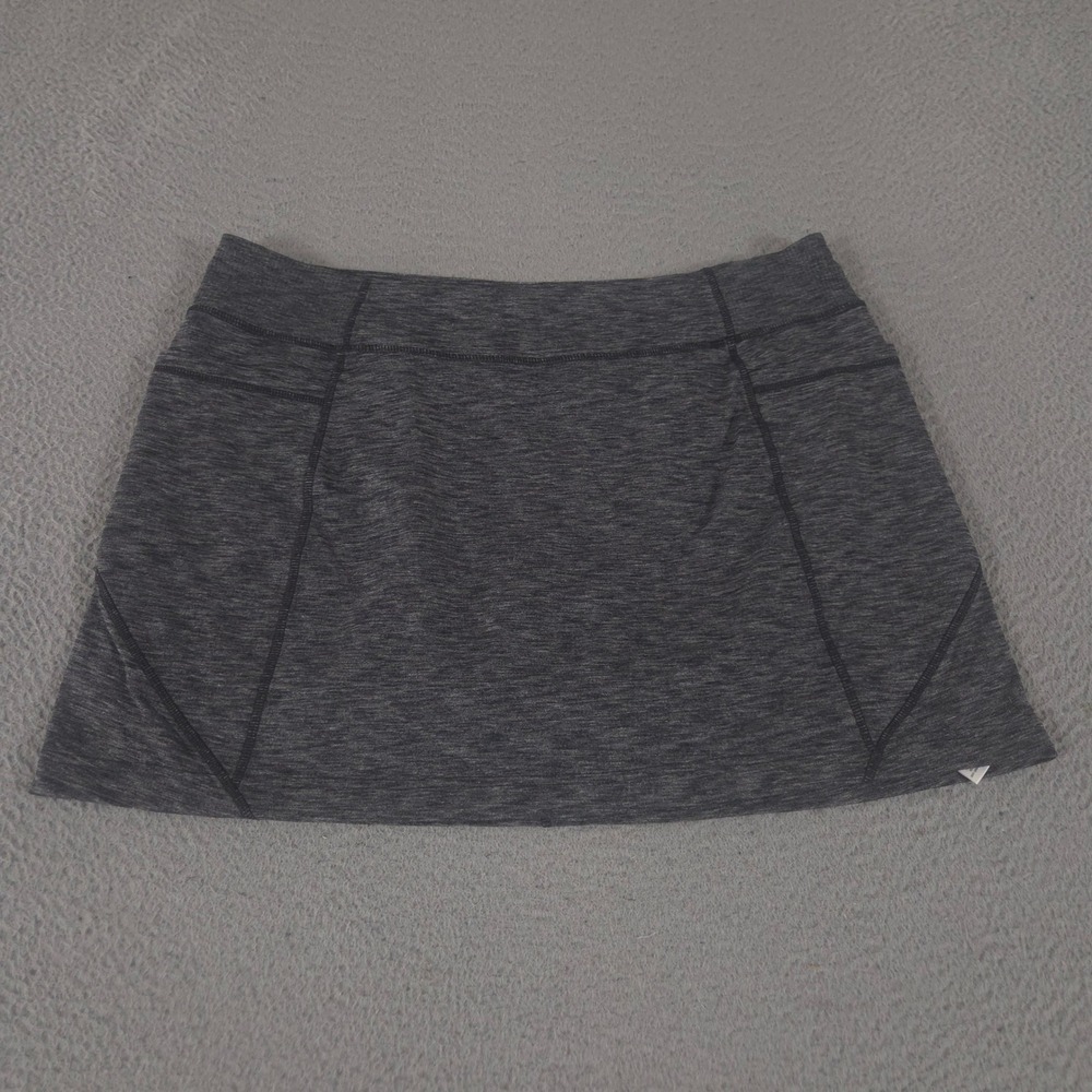 Athleta Skort Womens XL Gray Excursion Space Dye Supplex Stretchy Pockets Lined